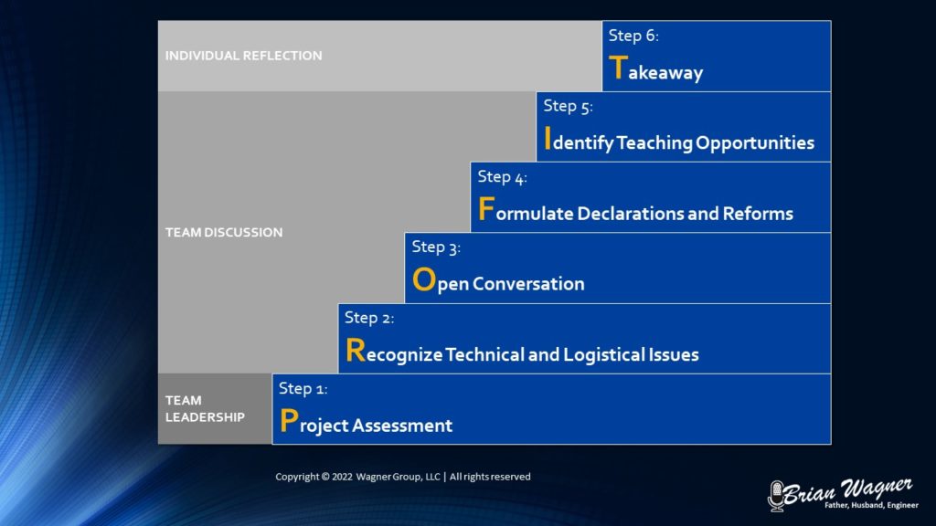 6 steps to project debrief | Brian Wagner PE